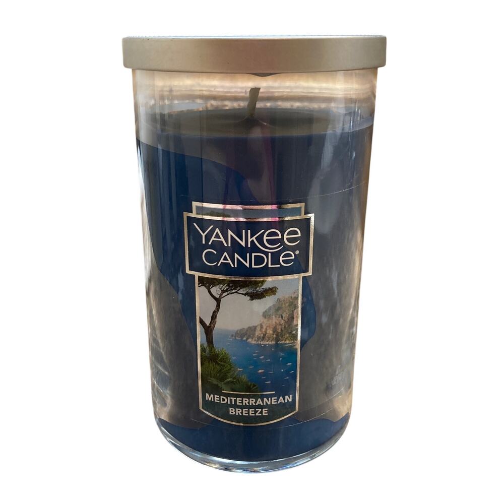 Yankee Candle Mediterranean Breeze 12oz Pillar 1-Wick Tumbler Candle UNBURNED